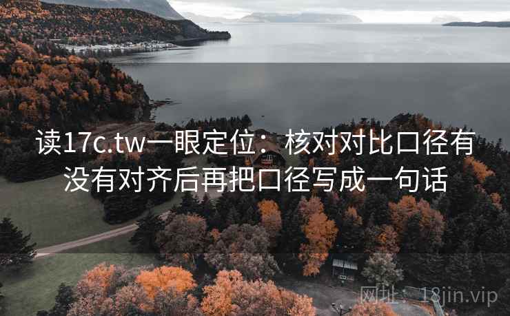读17c.tw一眼定位：核对对比口径有没有对齐后再把口径写成一句话